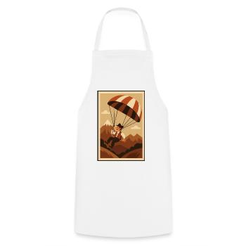 paraglider - Cooking Apron - white - Front - AI Model Male 185 dark (185cm)