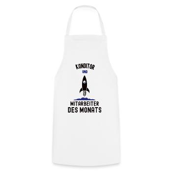 Employé du mois Chef pâtissier Meilleur boulanger - Tablier de cuisine - blanc - Devant - AI Model Male 185 dark (185cm)