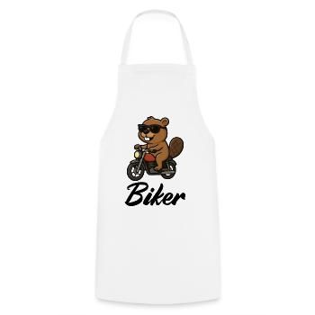 Motard castor avec lunettes de soleil - Tablier de cuisine - blanc - Devant - AI Model Male 185 dark (185cm)