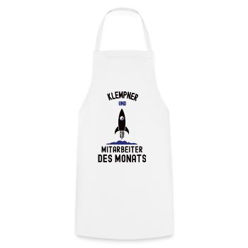 Employee of the Month Plumber Installer - Cooking Apron - white - Front - AI Model Male 185 dark (185cm)
