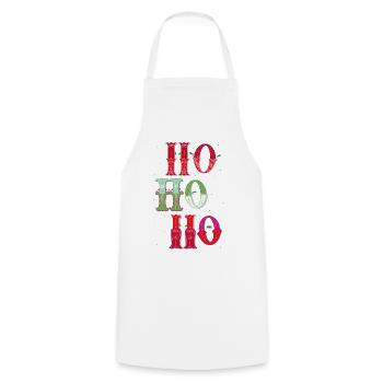 Weihnachtliches Ho Ho Ho - Kochschürze - Weiß - Vorne - AI Model Male 185 dark (185cm)
