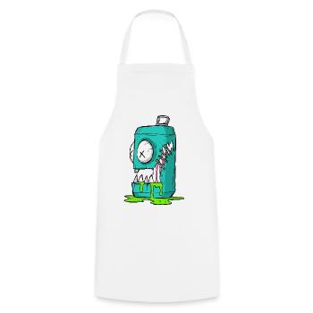 Monster Dose Cartoon Comic - Kochschürze - Weiß - Vorne - AI Model Male 185 dark (185cm)
