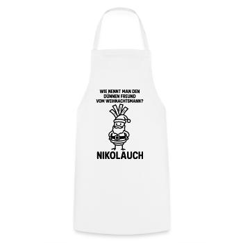 nikolauch Weihnachtsmann witz witzig  - Kochschürze - Weiß - Vorne - AI Model Male 185 dark (185cm)