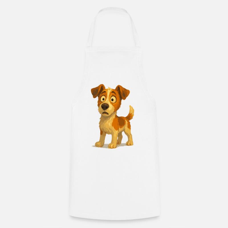 Jack Russell Terrier émerveillé - Tablier de cuisine - blanc