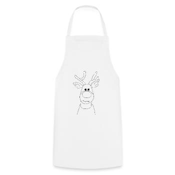 Renne de Noël  - Tablier de cuisine - blanc - Devant - AI Model Male 185 dark (185cm)