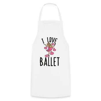J’adore les cœurs de danseurs de ballet - Tablier de cuisine - blanc - Devant - AI Model Male 185 dark (185cm)