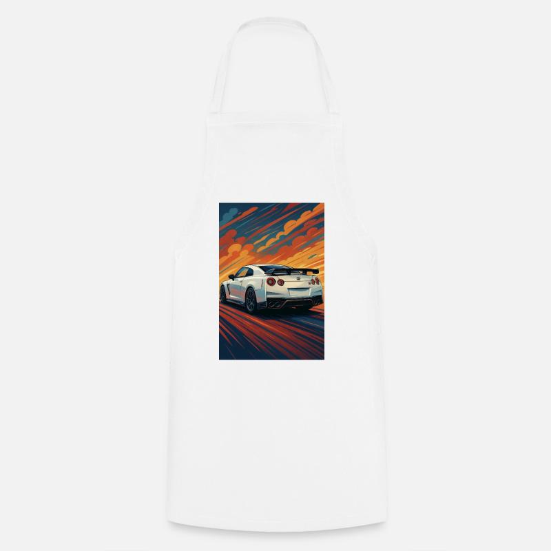 Abendrot GT-R Sprint Artwork - Kochschürze - Weiß