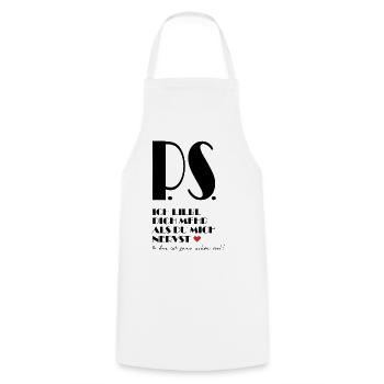 I love you more than you annoy me - Cooking Apron - white - Front - AI Model Male 185 dark (185cm)