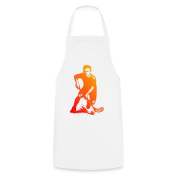 Cool floorball inspiration - Cooking Apron - white - Front - AI Model Male 185 dark (185cm)