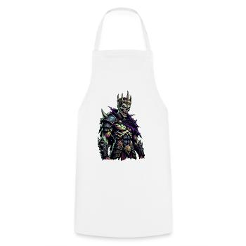 Harbinger of the Death Prince - Cooking Apron - white - Front - AI Model Male 185 dark (185cm)