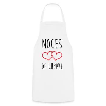 Wedding of Cyprus 6 Years Wedding - Cooking Apron - white - Front - AI Model Male 185 dark (185cm)