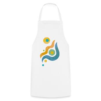 Yoga design_44 - Tablier de cuisine - blanc - Devant - AI Model Male 185 dark (185cm)