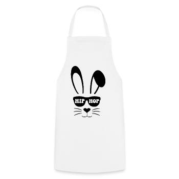 Hip Hop Bunny - Tablier de cuisine - blanc - Devant - AI Model Male 185 dark (185cm)