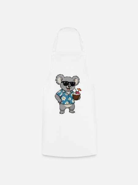 Koala Hawaii Cocktail - Kochschürze - Weiß
