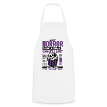 Horror Marathon Watch Yours - Cooking Apron - white - Front - AI Model Male 185 dark (185cm)