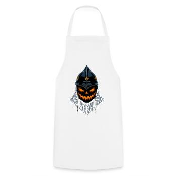 Kürbisritter Halloween - Kochschürze - Weiß - Vorne - AI Model Male 185 dark (185cm)