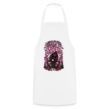 E-Mails an die Leere Tarot Neon Pink - Kochschürze - Weiß - Vorne - AI Model Male 185 dark (185cm)