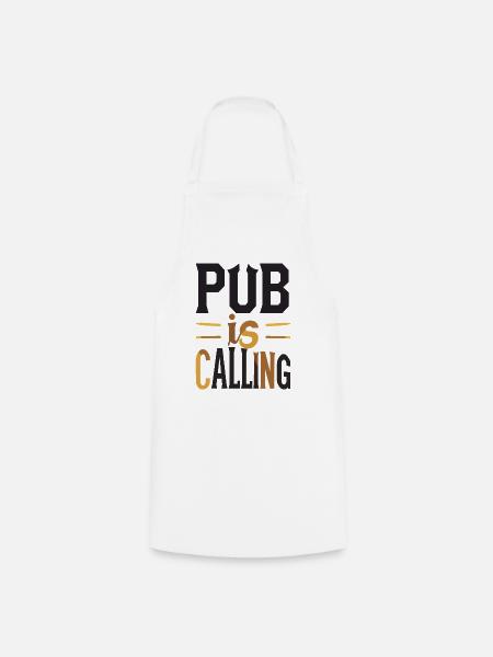 Pub Us Calling - Kochschürze - Weiß
