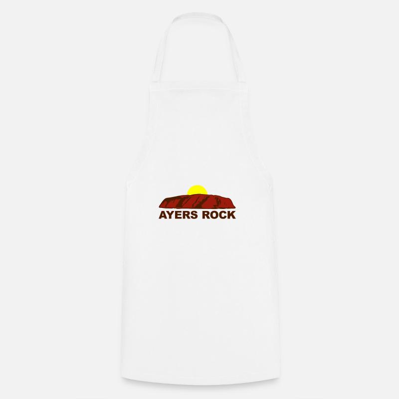 Ayers Rock / Urulu sacré / Australie / 3c - Tablier de cuisine - blanc