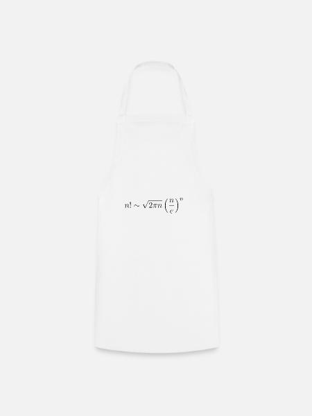 Approximation de Stirling - Tablier de cuisine - blanc