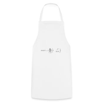 Sinus Produktformel - Kochschürze - Weiß - Vorne - AI Model Male 185 dark (185cm)