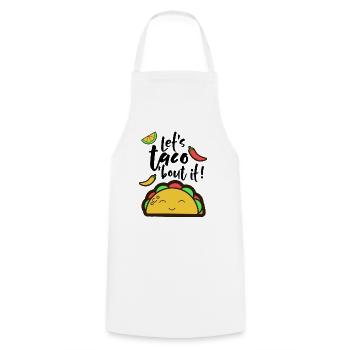 Let's taco 'bout it! - Kochschürze - Weiß - Vorne - AI Model Male 185 dark (185cm)