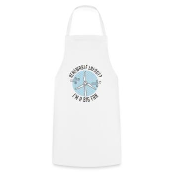 Renewable Energy - Cooking Apron - white - Front - AI Model Male 185 dark (185cm)
