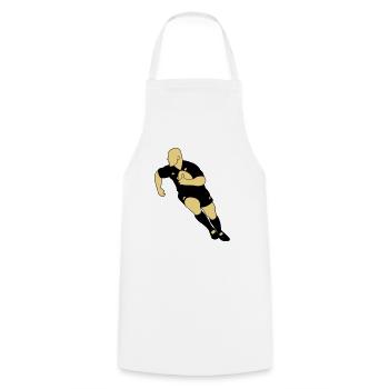 rugby - Tablier de cuisine - blanc - Devant - AI Model Male 185 dark (185cm)