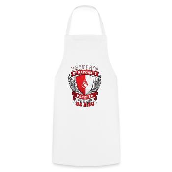 Vendéen Grâce de Dieu - Tablier de cuisine - blanc - Devant - AI Model Male 185 dark (185cm)