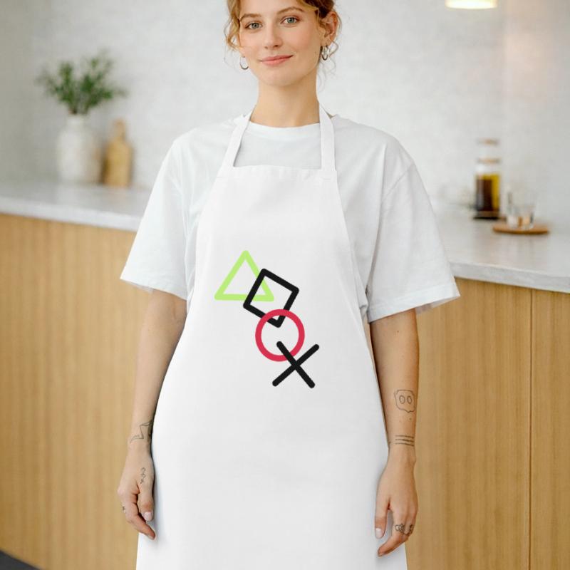 X square triangle icons controller game circle lo Cooking Apron