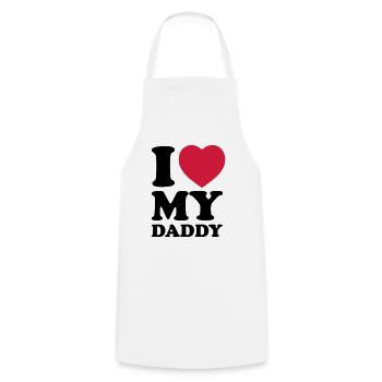 I love my daddy - Cooking Apron - white - Front - AI Model Male 185 dark (185cm)