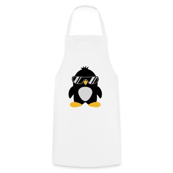 Cool oiseau pingouin chef mignon avec des lunettes de soleil - Tablier de cuisine - blanc - Devant - AI Model Male 185 dark (185cm)