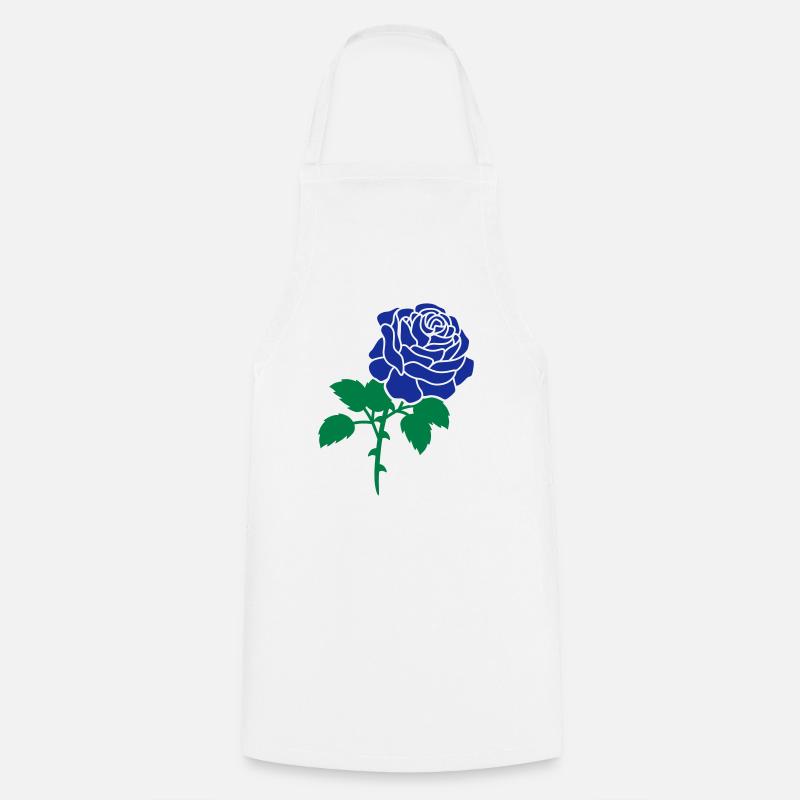 Blue rose - Cooking Apron - white