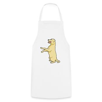 Golden Labrador Dogs & Puppys - Cooking Apron - white - Front - AI Model Male 185 dark (185cm)