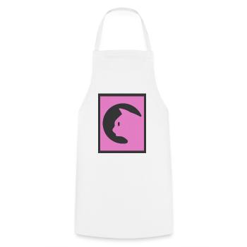 Chat rose - Tablier de cuisine - blanc - Devant - AI Model Male 185 dark (185cm)