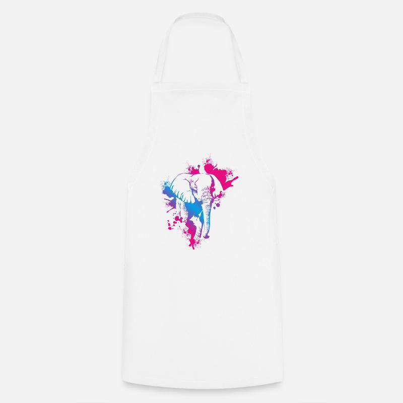 Elephant - Cooking Apron - white