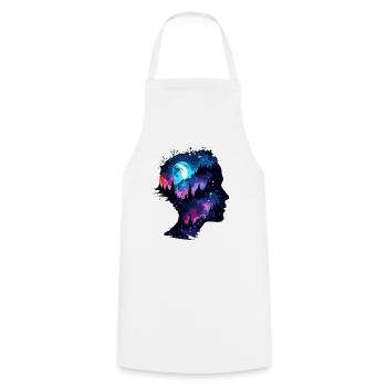 Silhouette / Forest / Portrait / Trees / Person - Cooking Apron - white - Front - AI Model Male 185 dark (185cm)