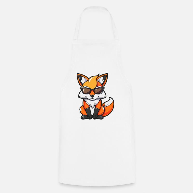 Bande dessinée Fox Cool - Tablier de cuisine - blanc