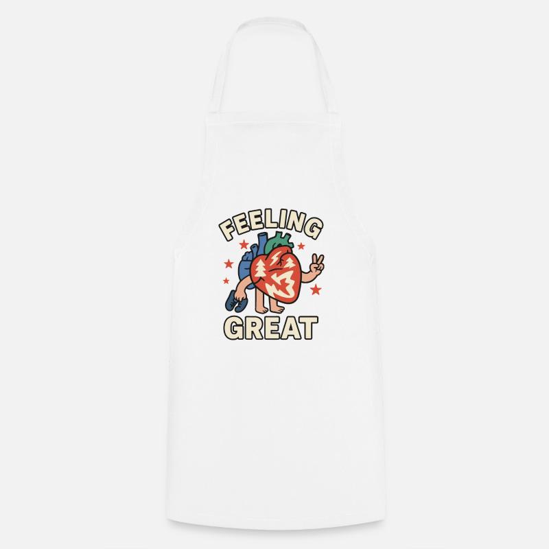 Feeling Great - Cooking Apron - white