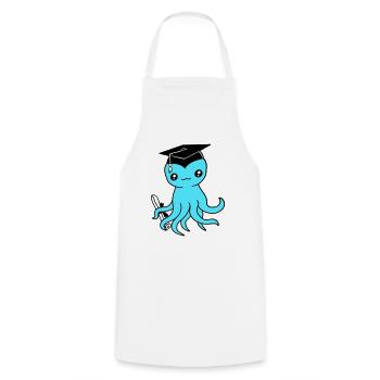 Oktopus Schulabschluss Abitur bestanden College - Kochschürze - Weiß - Vorne - AI Model Male 185 dark (185cm)