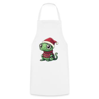 Noël caméléon - Tablier de cuisine - blanc - Devant - AI Model Male 185 dark (185cm)