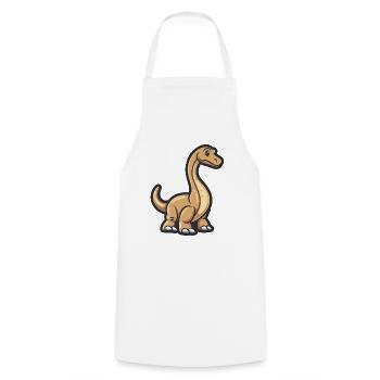 Dinosaur brontosaurus comic - Cooking Apron - white - Front - AI Model Male 185 dark (185cm)