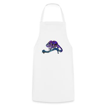 Chameleon - Cooking Apron - white - Front - AI Model Male 185 dark (185cm)