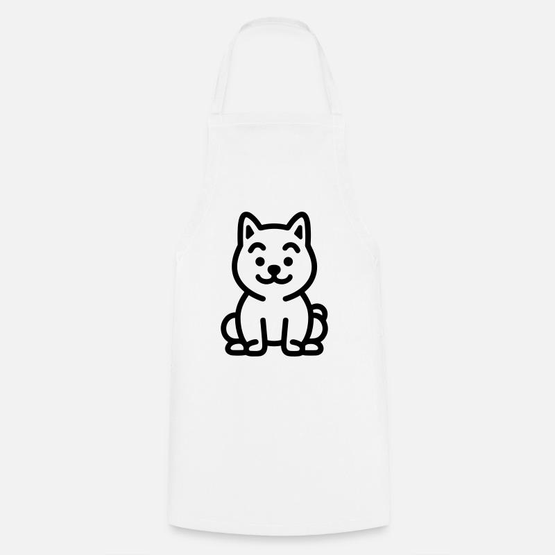 Chien - Tablier de cuisine - blanc