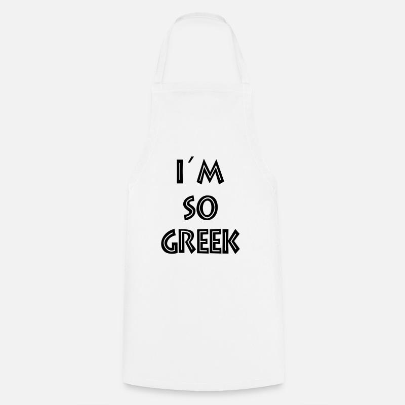 i'm so greek - Cooking Apron - white