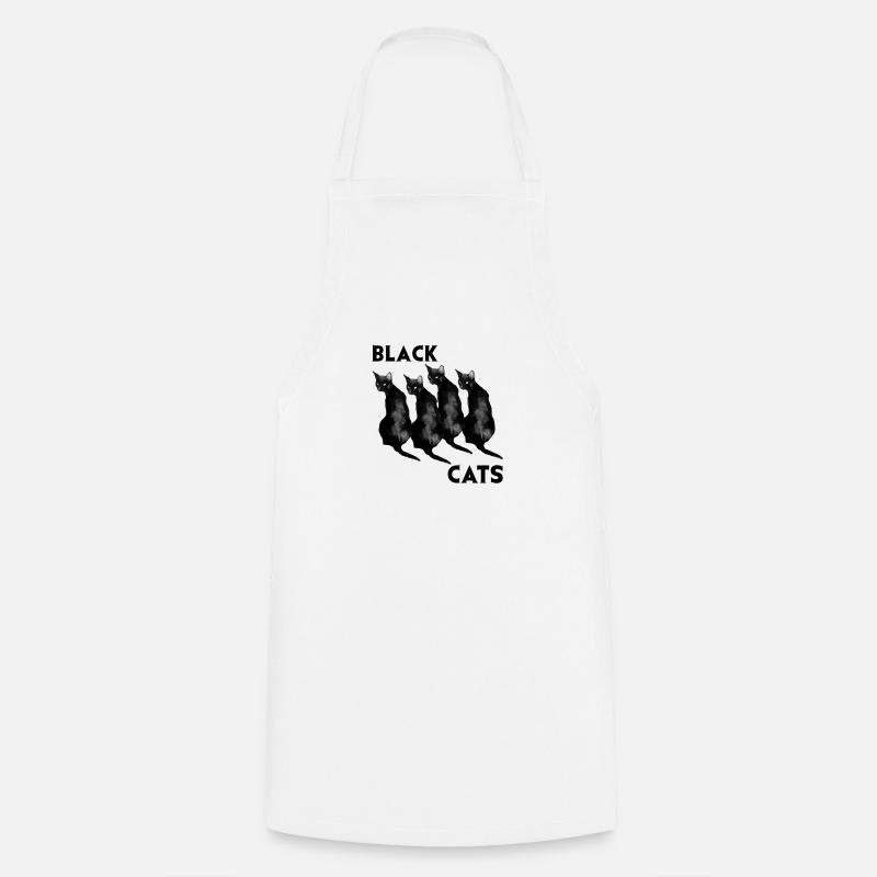 Black cats - Cooking Apron - white