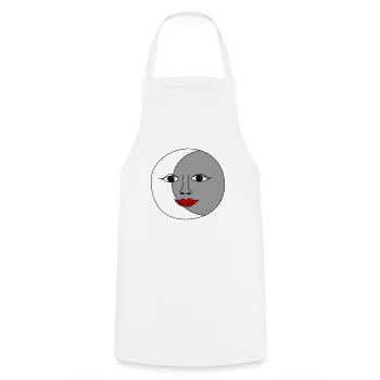 Sun and moon - Cooking Apron - white - Front - AI Model Male 185 dark (185cm)