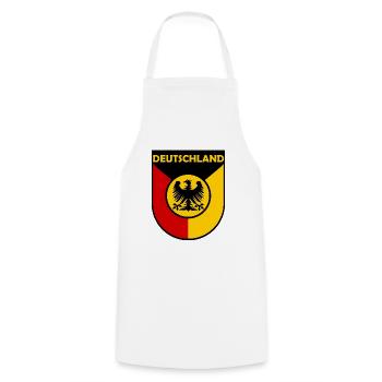 The colours from Germany - Cooking Apron - white - Front - AI Model Male 185 dark (185cm)