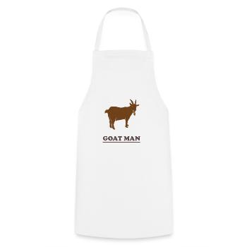 goat man, goat, animal, petting zoo, beard, horns - Cooking Apron - white - Front - AI Model Male 185 dark (185cm)