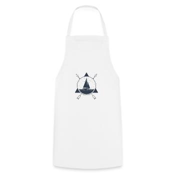 Segeln Sail Anchor Anker Sailing Segelschiff Boat - Kochschürze - Weiß - Vorne - AI Model Male 185 dark (185cm)